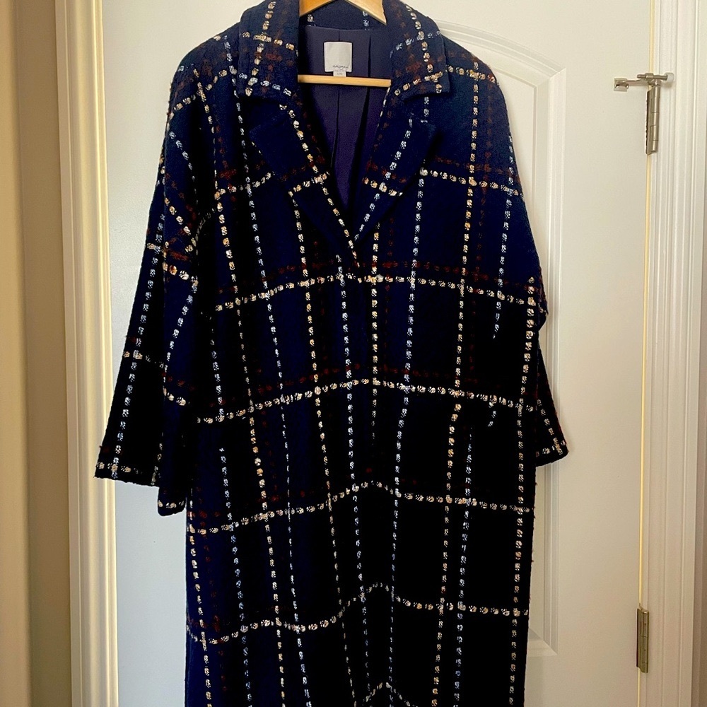 Halogen Plaid Top Coat.